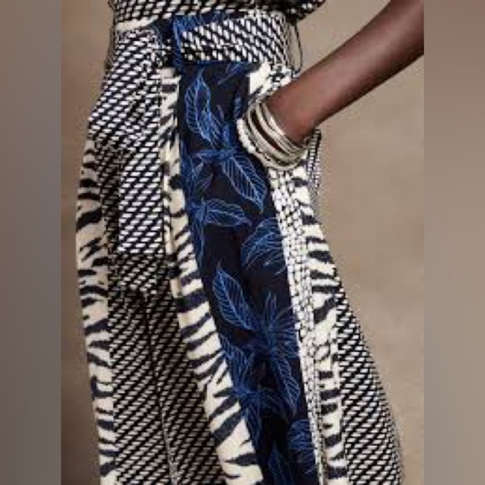 Banana Republic Printed Wide-Leg Palazzo Pants Womens Size 6